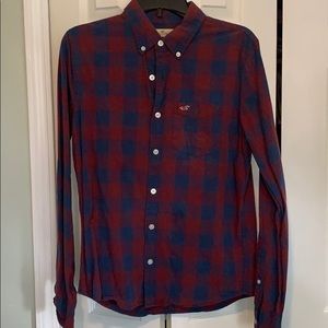 Hollister Plaid Casual Dress Men’s Shirt